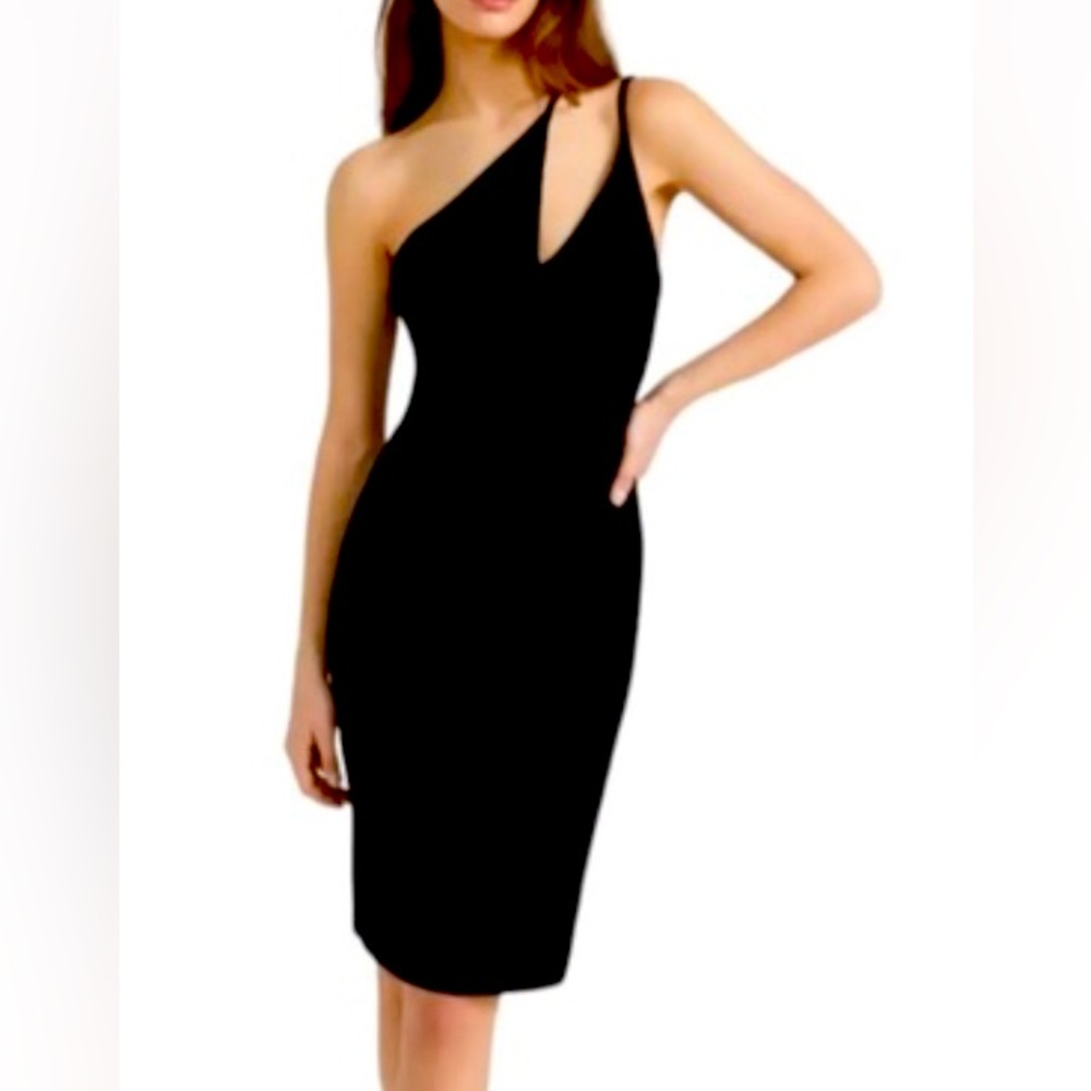 Chloe Kristyn Nicole One Shoulder NWT Size Large MSRP $328 Little Black Dress